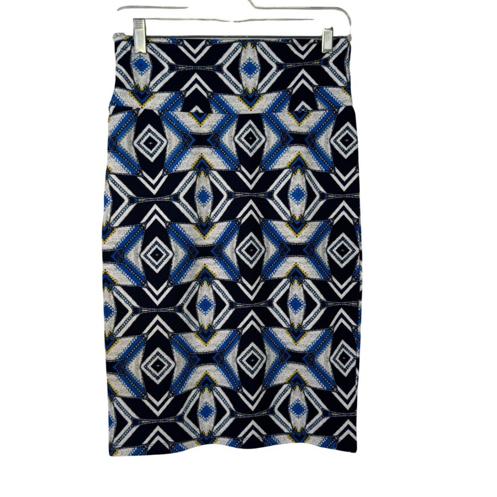 LuLaRoe Cassie Geometric Patterned Mid-Length Skirt Size S